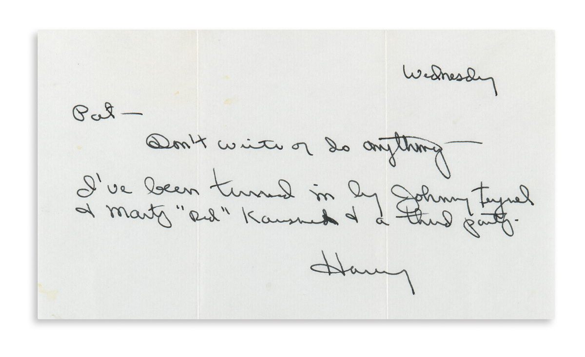 HARVEY MILK (1930-1978) Two Autograph Letters Signed, Harvey,